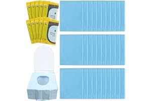 Fumanduo 40 Stück Toilette Auflage, Einweg Toiletten Sitzbezug rutschfeste wasserdichte Leichte Handliche Einweg Toilettenpapier Babys schwange Mütter für Toilette Einkaufszentren Büro
