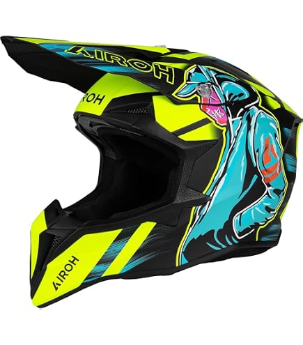 Casque Moto AIROH J 110 Command - Modulable 2 En 1, Carrosserie Carbone, Couleur Mint Green, Taille L - 3