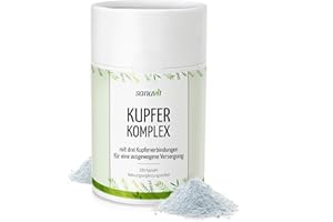 Sanuvit® - Kupfer Komplex 3 mg | 180 Kapseln | Komplex aus 3 Kupferverbindungen | Kupfercitrat, Kupfergluconat & Kupferbisglycinat | Verbesserte Bioverfügbarkeit | Vegan | Qualität aus Österreich