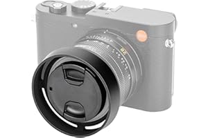 JJC Cache-Objectif Ronde en Métal Compatible avec Appareil Photo Numérique Leica Q3 43, Q3, Monochrom, Q2 Q, Pare-Soleil avec Kit de Cache-Objectif, remplace Cache-Objectif Ronde Leica 19657 (Noir)​