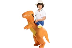 IRETG Costume da Dinosauro Gonfiabile per Bambini 120-150cm Divertente Costume da Dinosauro Gonfiabile da Equitazione T-Rex