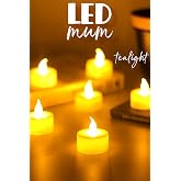 6 Adet Led Mum Tealight Mini Dumansız Pilli Alevli Dekoratif Yapay Mum Işıldak Beyaz 1036-2