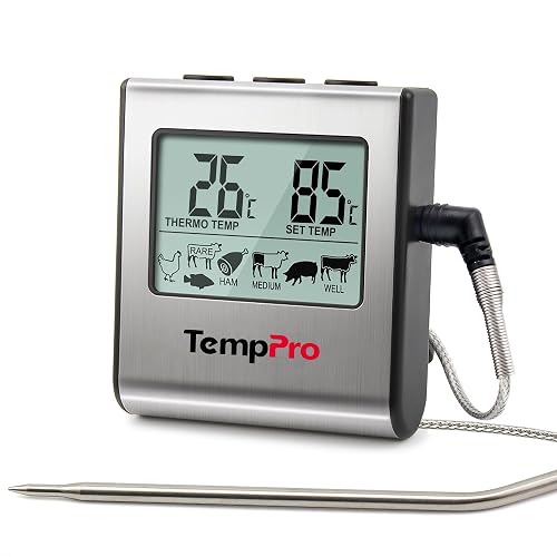 TempPro Bratenthermometer mit Fühler & Timer