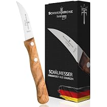 Schwertkrone Set 4 Couteaux Éplucheurs 7,5 Cm - Qualité Solingen, Lames Inox Droites/Courbées, Poignées Ergonomiques Couteaux Cuisine 7.5cm Schwertkrone Set 4 Couteaux Éplucheurs 7,5 Cm - Qualité Solingen, Lames Inox Droites/Courbées, Poignées Ergonomiques Couteaux Cuisine 7.5cm
