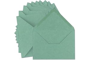 NEUSER PAPIER 50 sobres vintage DIN C5 de papel kraft de 120 g m² - 157 x 225 mm - Reciclaje verde eucalipto - Solapa puntiaguda con pegamento húmedo - UmWelt by GUSTAV NEUSER