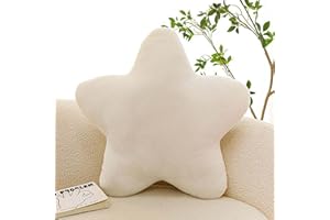 Orgrul Babykissen - Sternform, Sternförmige Kissen, weiches dekoratives Kissen für Kinder - Sternform, weiches Dekokissen für Schlafzimmer (Milchweiß, 40cm)