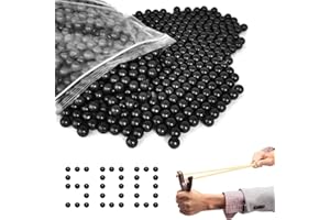 JEYRUP 500 Pièces Boules de Boue pour Fronde, Munitions pour Fronde 9 mm, Biodégradables Balle de Slingshot Clay Balls Fonctionne avec n'importe Quelle Fronde（Noir）