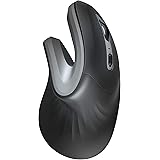 Trust 23507 Verro Ergonomic Wireless Mouse for PC and Laptop, Vertical Angle of 60°, 800-1600 Dpi, 6 Buttons - Black