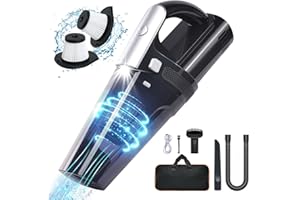 URAQT Odkurzacz RęCzny, Bezprzewodowy, PrzenośNy, Mocny Odkurzacz Samochodowy O Mocy 10000 Pa, PochłAniająCy Kurz, 2-Biegowy Odkurzacz Do Pracy Na Mokro I Na Sucho Z OśWietleniem Led, RęCzny Odkurzacz Z Akumulatorem Do Domu, Biura, Samochodu