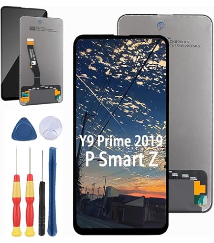 Écran LCD De Remplacement Pour Huawei P Smart Z / 9X / Y9 Prime 2019 - 6.59 Pouces - Kit Avec Outils - Noir - 5
