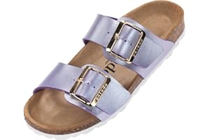 Palado Samos GS Women's Mules - Extra Comfortable Sandals - Fashionable Slippers with Natural Cork - Made in EU - Sandals with Sole Made of Finest Natural Leather