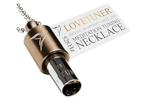 LOVETUNER Collar de afinación de meditación 528 hz Frecuencia del amor | Dispositivo de atención plena para aliviar la ansiedad y el estrés (Cadena de bolas de plata)