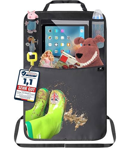 Organizer Per Schienale Auto Minnie Disney - 58x35 Cm, 2 In 1 Con Tasche, Protezione Sedile, Per Auto E Passeggino