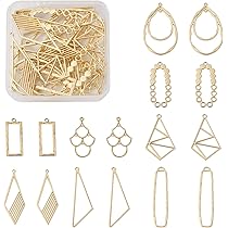 UR URLIFEHALL Lot De 10 Breloques En Forme De Goutte D'eau En Acier Inoxydable 430 Avec Connecteurs En Filigrane Pour Fabrication De Bijoux