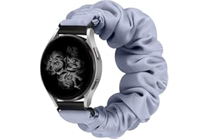 YCHDDER 20mm Elastic Scrunchie Watch Straps Compatible with Samsung Galaxy Watch 7/6/5/4/FE 40mm 44mm/Watch 6/4 Classic 43mm 47mm 42mm 46mm/5 Pro/Vivoactive 5/Vivoactive 3/Venu/Venu 2 Plus Women Girls