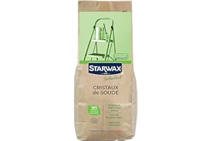 STARWAX SOLUVERT - Cristalli di soda - Forte concentrazione - Sgrassa, stura le tubature e scolla la carta da parati - 100% di origine naturale - 1 kg