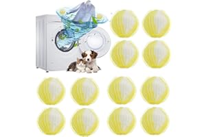 FQQF Acchiappa Peli per Lavatrice,12 Pezzi Riutilizzabili Cattura Capelli Lavatrice,E Rimuovere Capelli Di Animali Domestici E Lanugine Da Abbigliamento