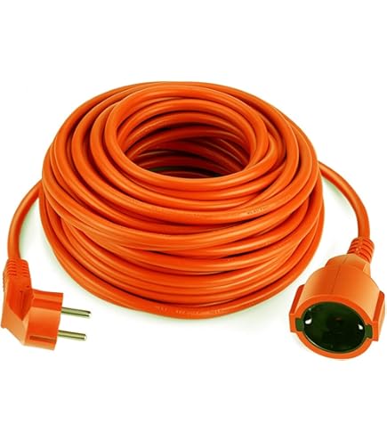 Cavo Di Prolunga Da Giardino 30m Arancione - Sicuro E Resistente Per Esterni - Foto 6
