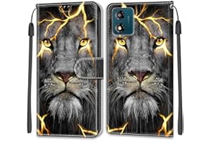 KENHONER Phone Case for Motorola Moto E13, Magnetic Closure Cover Case Card Slots Kickstand Shockproof Protective Case for Motorola Moto E13