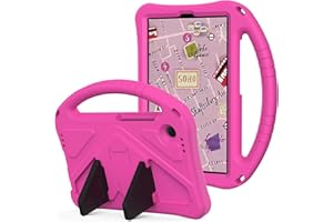 YRH Case for Galaxy Tab A9 / Tab A11 8.7 inch, Kids EVA Shockproof Cover for Samsung A9 / A11 Tablet Case 8.7'', with Stand Handle, Rosered