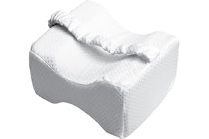 ROTRES Knee Pillow for Side Sleepers, Orthopaedic Pillow for Legs, Leg Pillow with Memory Foam with Fixed Strap, Leg Pillow for Sciatica Relief, Comfortable, Breathable