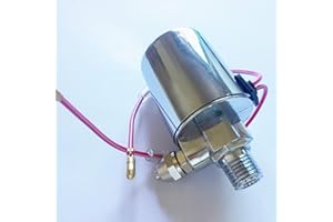 YIYIDA Válvula solenoide de bocina de Plata 1/4 "Piezas de bocina Accesorios de 12V solenoide de control electrónico Cuerno Válvula de control eléctrico Electromagnetic switch Electric control valve