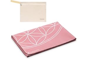 Navaris Podróżna mata do jogi, składana, w zestawie z torbą, 1,5 mm, mata do jogi, mata do fitnessu, fitnessu, pilatesu, podróżna mata do jogi