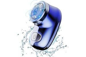 KASAKILY Mini Afeitadora Eléctrica para Hombre, Afeitadora Cabeza Calva Portátil, Maquina de Afeitar Impermeable en Seco y Húmedo USB Recargable