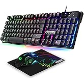 EMPIRE GAMING - Pack MK800 Filaire - Clavier Gaming AZERTY (Layout Français) RGB 105 Touches 19 Touches Anti-Ghosting - Souri