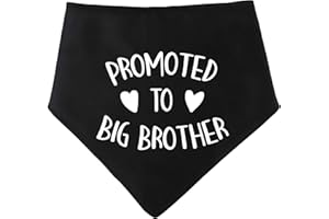 Spoilt Rotten Pets Black Promoted To Big Brother Dog Bandana - For Dogs Baby Showers & Announcement Gender Reveal (S4 Ex Large Dog Husky, Alsatian & Chow)