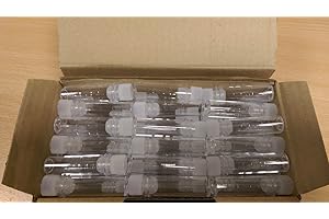 CONSUMABLES DIRECT 5ml plastic test tubes vials sample containers powder craft with push caps x 34