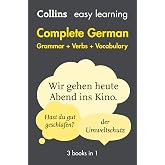 Easy Learning German Complete Grammar, Verbs and Vocabulary (3 books in 1): Grammar- Verbs- Vocabulary