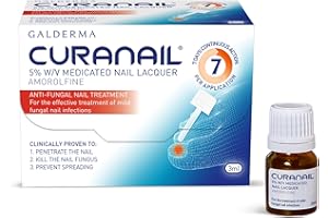 Curanail 5% W/V Fungal Nail Treatment Amorolfine Medicated Nail Lacquer once weekly application for fungal nail infection 3ml
