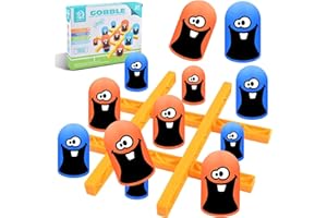 Forhome Gra Tic Tac Toe, gra gobblet, interaktywna gra stołowa, gobblet, gra dla rodziców, dzieci, zabawka edukacyjna na imprezy świąteczne dla dzieci i dorosłych