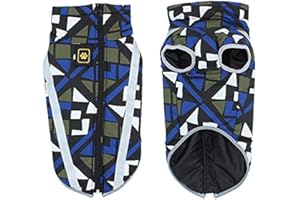 Idepet Haustier Katze Hundemantel, warme Hundepullover Winter klein mittel groß Hundejacken Weste Winddicht Schneeanzug Hundekleidung Outfit mit Gurtloch