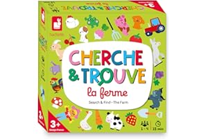 Janod - Mon Premier Cherche et Trouve La Ferme - Jeu de Société Enfant - Jeu d'Observation - Dès 3 Ans,J02454