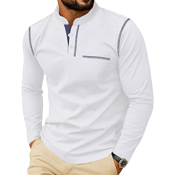 Tshirt Henley manches longues Homme - Glock - Stand de Tir Occitan