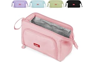 Mamowla Astuccio Portamatite Astucci Matite di Grande Capacità Borsa Porta Penne Scuola Trucco Borsa per Bambina Ragazze Ragazzi Studenti,Rosa Chiaro