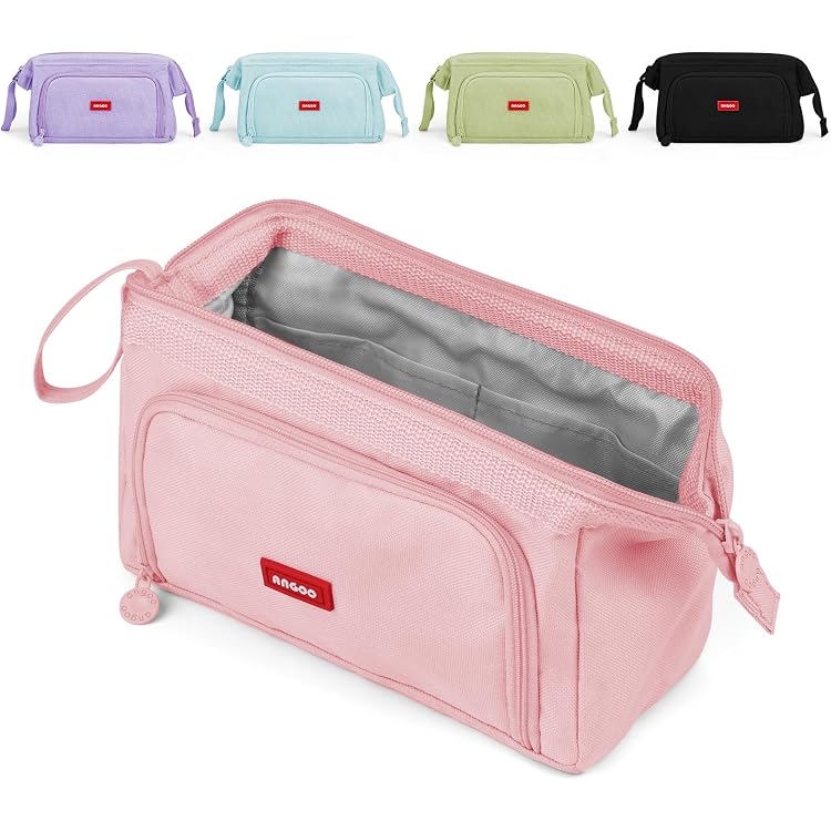 Trousse à Crayons Grande Capacité – 20x10x7,5 Cm – Fermeture éclair – Tissu Polyester – Pour école, Bureau, Voyage