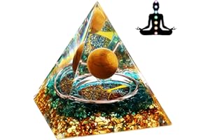 Weigudoc Pietre Chakra Reiki Piramide di Orgonite, Ametista Albero della Vita, Pietre preziose curative per Meditazione curativa dei Chakra Decorazione Domestica Che attira ricchezza (1)