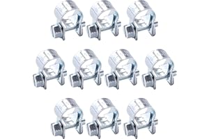 YYIGVMO 10 Pezzi 9-11 mm Mini Fascette Stringitubo, Fascette per Tubi di Iniezione di Carburante Zincate, Regolabile Fascette Stringitubo, per Tubo del Carburante, Tubo di Scarico