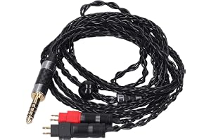 Ersättningskabel för, Dubbelnål 8 Kärnor Balanserad OCC Försilvrad Ljudkabel för HD600 HD580(4,4 MM)