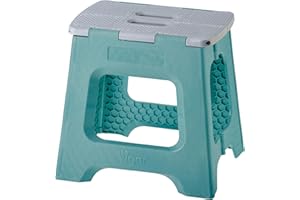 VIGAR Compact Sgabello Pieghevole Compatto di Colore Turchese, Altezza 32 cm