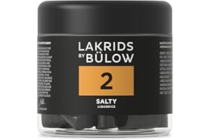 ‎LAKRIDS BY BÜLOW LAKRIDS BY BÜLOW - 2 - Salty - 150g - Vegane Gourmet Lakritze aus Dänemark - Glutenfrei & ohne Gelatine - Dose aus 100% recyceltem PET