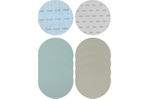 AICOIMY 150 mm Dischi Abrasivi, 20 pezzi Asciutti Bagnati Carta Abrasivi, Adatte per Metallo, Legno, Auto e Plastiche(Grana 7000/10000)