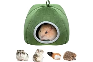 GLAITC Cama de Hámster Cama para Conejillos de Indias Cama Felpa Hamster Casa de Invierno para Animales Pequeños con Almohadilla Extraíble Cama de Cueva para Mascotas Ardilla,Hurones,Ratas,Erizos