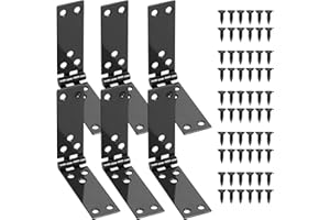 LIYIJIKEJI 6 Pz Nastro per Casse, Cerniera Cassapanca, Cerniere per Porte Resistenti, Cerniere Pieghevoli, Cerniera a Scomparsa, Cerniere Connettore per Mobili Scatole Porte in Legno Armadi (150 x 25 mm)