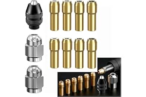 BIGCHEER 11 Piezas Portabrocas Reemplazo 4485/4486 dremel accesorios broca sin llave Portabrocas Autoajustable Múltiples Propósitos cambio rápido 0,8-3,2 mm para Dremel herramientas giratorias