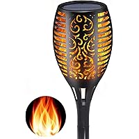 Tooklanet Led Garten Solar Flammen Fackeln Wasserdicht Outdoor Gartenfackeln Solar Landschaft Lichter Wandleuchten…
