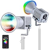 NEEWER 60W Portable RGB LED Video Light Handheld Fill Light, APP/2.4G/Panel Control 18 Scenes 8700Lux/1m 2700-6500K CRI97+ Di